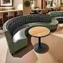 Customizable Curved Booth Sofa Set